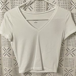 Wild Fable White Cropped Shirt
